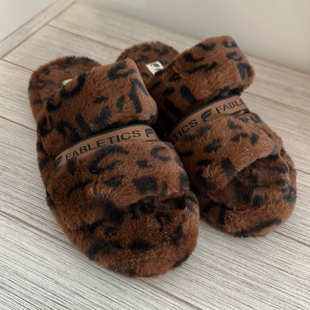 Fabletics Leopard Print Slippers